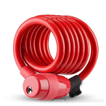 PVC coated coil steel cable candado bicycle lock